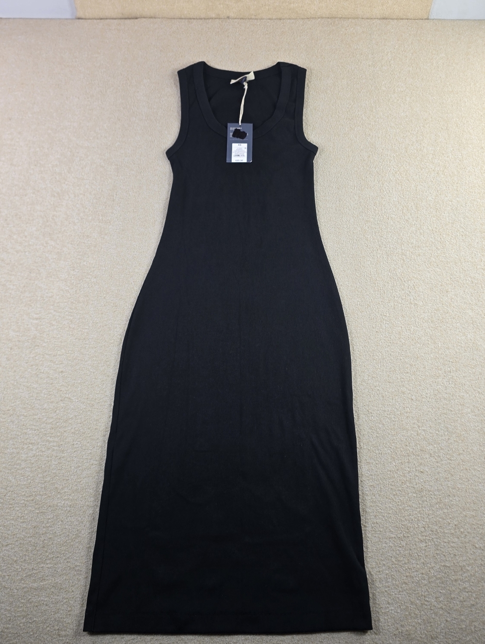 Universal Thread Goods Co Womens XS Black Sleeveless Knit Midi A Line Dress NWT